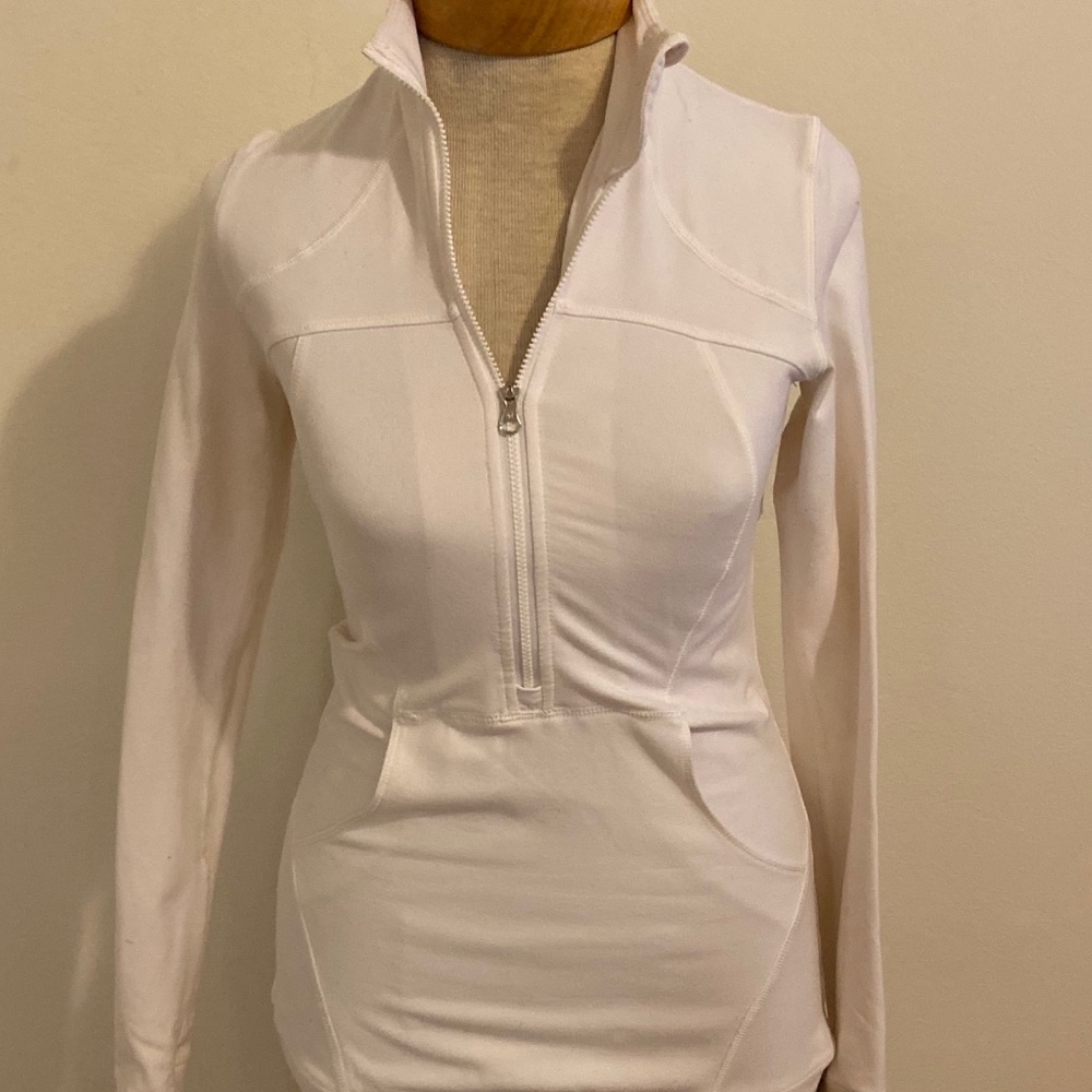 Lululemon Size 4 White Zip Up